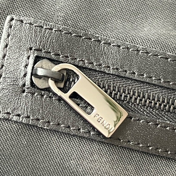 Fendi Monogram Canvas Zipper Tote Bag Black - Picture 8 of 13